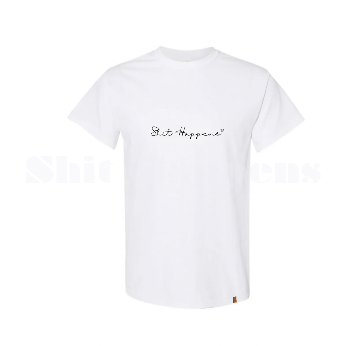 Shit Happens T-shirt - "Shit Happens™️"- Cursive