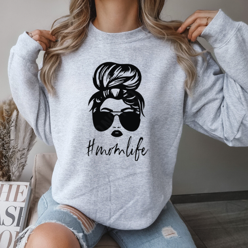 Shit Happens Crewneck - "#MOMLIFE"