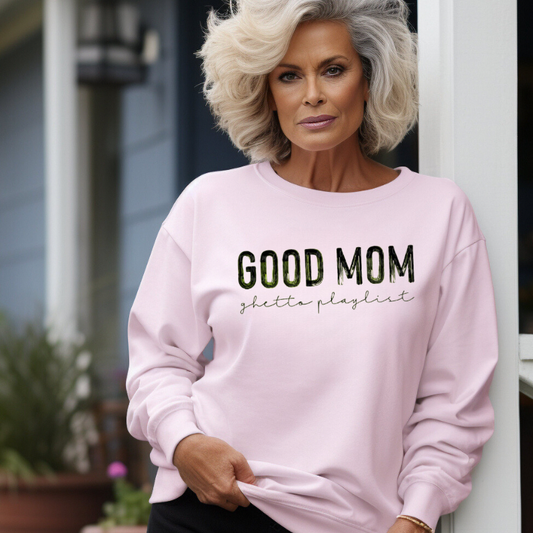 Shit Happens Crewneck - "Good Mom Ghetto Playlist"