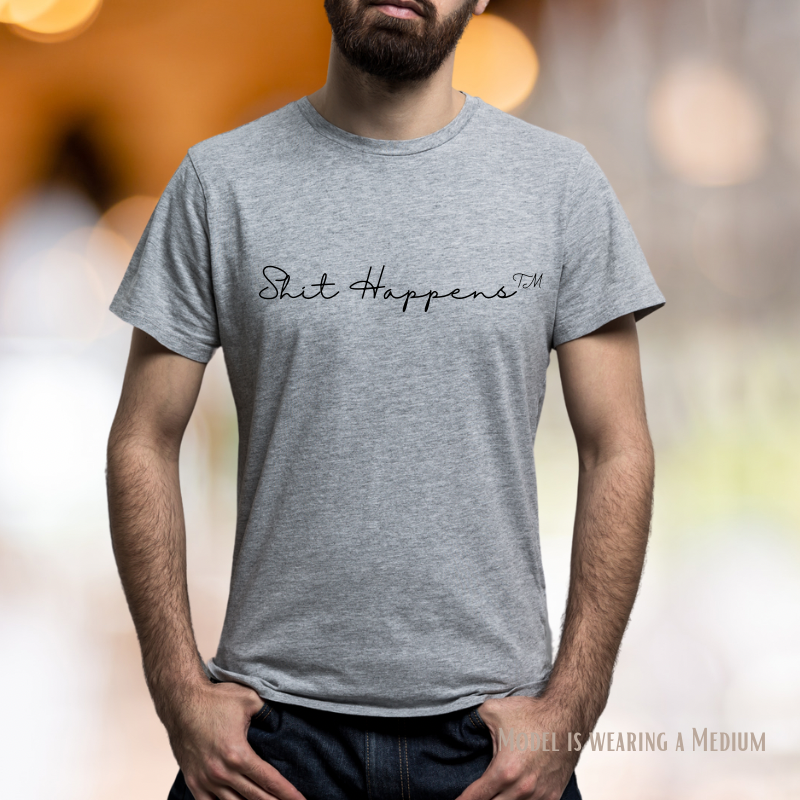 Shit Happens T-shirt - "Shit Happens™️"- Cursive