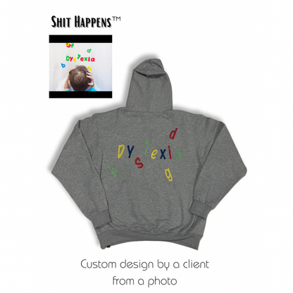 Shit Happens Hoodie - Custom Embroidery