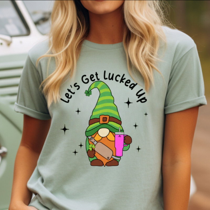 St. Patrick's Day Shit Happens T-shirt - " Lets Get Lucked Up" Comfort Colors